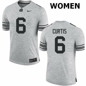 NCAA Ohio State Buckeyes Women's #6 Kory Curtis Gray Nike Football College Jersey ARH7145HD